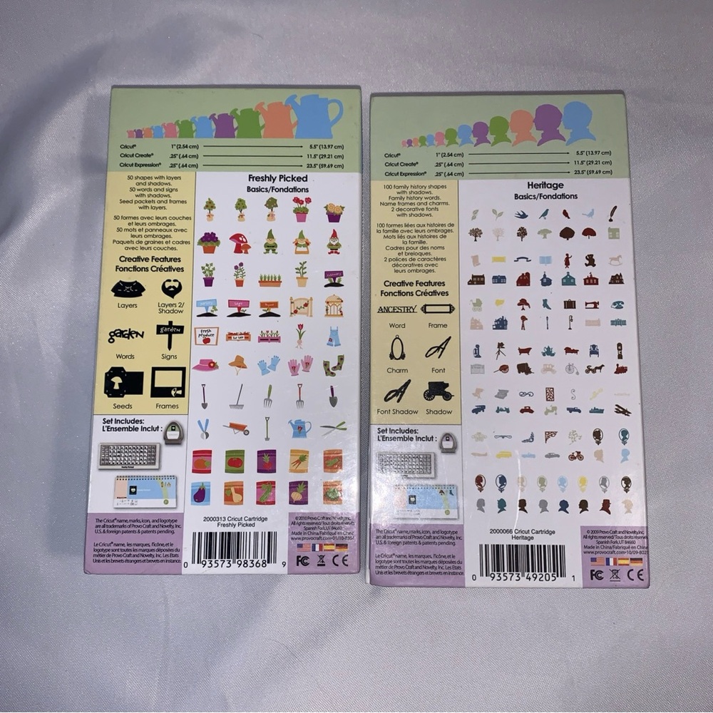 Crafting Scrapbooking Cricut Freshly Picked & Heritage Cartridge Set Multicolor